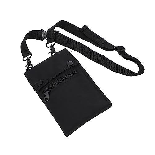 FOMIYES Multifunktionale Herren Umhängetasche Klein Leicht Schultertasche für Handy Aufbewahrung von Ohrhörern Kleingeld Alltagstasche Schwarz von FOMIYES