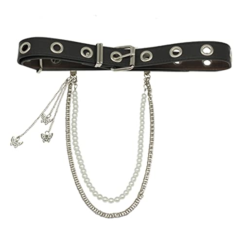 FOMIYES Multifunktionale Perlen Hüftkette Jeans Kette für Damen Taillendekoration für Strandpartys Freizeitaktivitäten mit Verstellbaren Karabinerverschlüssen Langlebig von FOMIYES