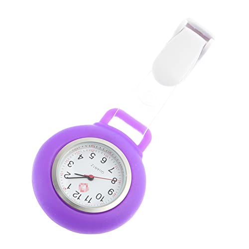 FOMIYES Multifunktions Krankenschwesteruhr Clip Tragbare Taschenuhr für Ärzte Silikon Uhr Praktische Ansteckuhr für Pflegekräfte Leicht und Langlebig von FOMIYES