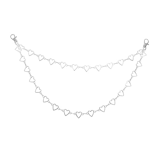 FOMIYES Kette Aus Legierung Mit Hohlem Pfirsichherz Für Damen Mehrschichtige Taschenkette Kleidungszubehör Für Jeans Und Hosen von FOMIYES