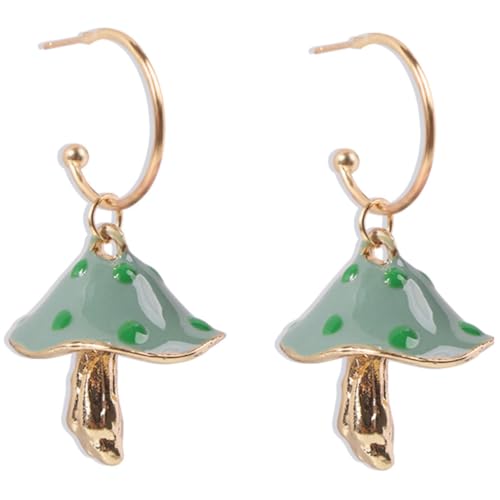 FOMIYES Mushroom Earrings für Frauen Bunte Tropfenohrringe mit Kreativem Schlichtem Design Hautfreundlich Leicht Anzuziehen Modisches Schmuckstück für Geburtstag Hochzeit und Alltag von FOMIYES