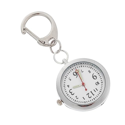 FOMIYES Krankenschwester Clip-Uhr Edelstahl Taschenuhr Mit Leuchtzeigern Schnallen Design Für Mädchen Präzise Zeitanzeige Für Medizinisches Personal von FOMIYES