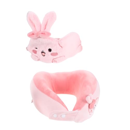 FOMIYES Nackenkissen Für Reisen Und Büro U-förmiges Kissen Mit Schlafmaske Hasenform Nackenstütze Zum Schlafen Leicht Und Tragbar Für Flugzeug Zug Auto FOMIYES Nackenkissen Für Reisen Und Büro U-förmiges Kissen Mit Schlafmaske Hasenform Nackenstütze Zum Schlafen Leicht Und Tragbar Für Flugzeug Zug Auto von FOMIYES