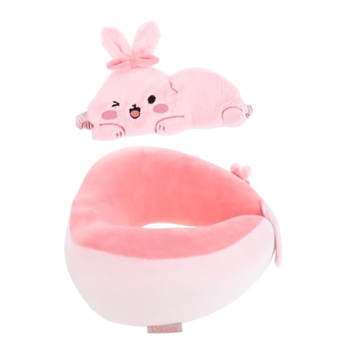 FOMIYES Nackenkissen Mit Augenmaske in Kaninchenform U-förmig Zum Schlafen Bequem Für Reisen Flugzeug Auto Und Büro Leicht Und Tragbar FOMIYES Nackenkissen Mit Augenmaske in Kaninchenform U-förmig Zum Schlafen Bequem Für Reisen Flugzeug Auto Und Büro Leicht Und Tragbar von FOMIYES