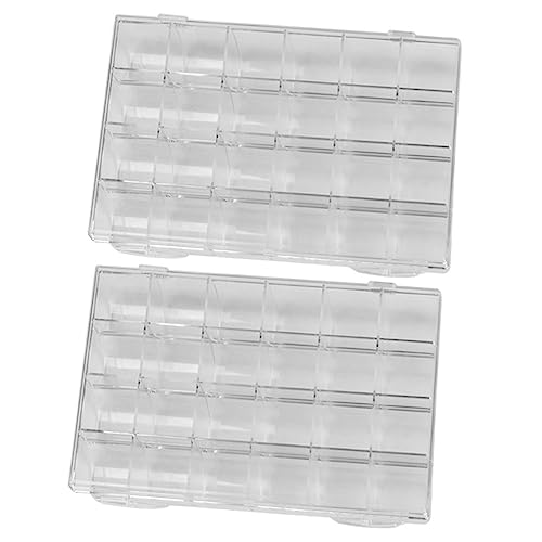 FOMIYES Nail Art Organizer Boxen Set 2 Stück Maniküre Aufbewahrungsboxen Fach Für Nagelsteine von FOMIYES