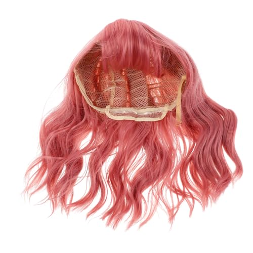 FOMIYES Natürliche Kurze Damenperücke Wasserwellen Lockig Synthetische Haare Atmungsaktiv Leicht Modisch für Party Halloween Alltag von FOMIYES