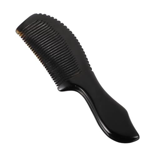 FOMIYES Natürlicher Oxhorn Haarkamm Schwarz Handgefertigter Massagekamm mit Spitzem Griff Antistatisch und Langlebig für Damen Haarstyling und Kopfmassage Kompakt und Tragbar von FOMIYES