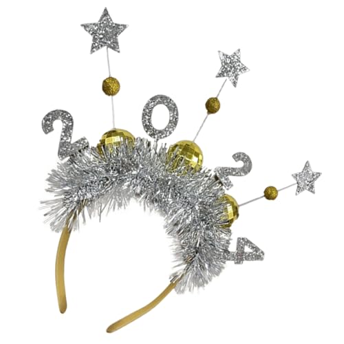 FOMIYES Neujahrs Haarreif Party Haarschmuck Leichtes Stirnband Wiederverwendbar Fotorequisit für Silvester Feier Familienfotos Festlicher Kopfschmuck von FOMIYES
