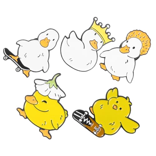 FOMIYES Niedliche Cartoon Enten Broschen Teilig Bunte Tier Anstecker Pins für Kleidung Rucksack Hut Tragbar Sicherer Halt Verspielte DIY Dekoration von FOMIYES