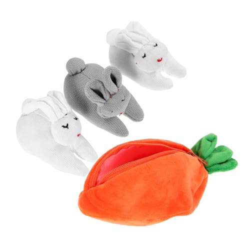 FOMIYES Niedliche Kaninchen Karotten Geldbörse Plüsch Münzbeutel mit Effizienter Aufbewahrung Vielseitig für Teenager zu Ostern Dekoratives Accessoire für Schreibtisch und Reisen von FOMIYES