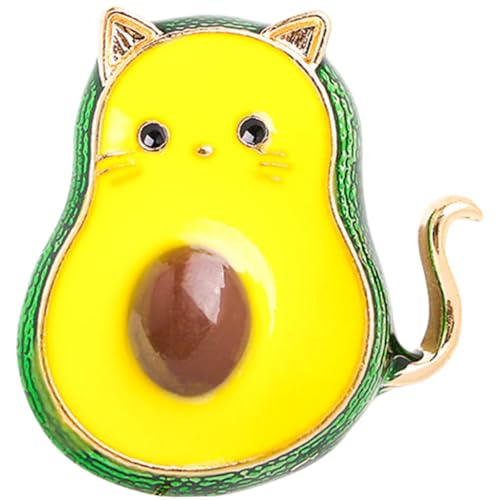 FOMIYES Niedliche Katzenbrosche Anstecknadel Tiermotiv Avocado Design Langlebige Metallbrosche für Damen Kleidung Taschen Schals und Hüte Modische Reversnadel Schmuckaccessoire von FOMIYES