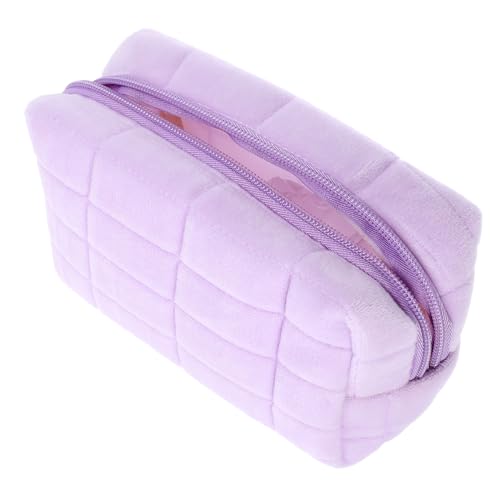 FOMIYES Karierte Kosmetiktasche Mit Reißverschluss Aufbewahrungstasche Für Make-up Und Schmuck Tragbarer Organizer Für Damen Geeignet Für Reisen Und Alltag von FOMIYES