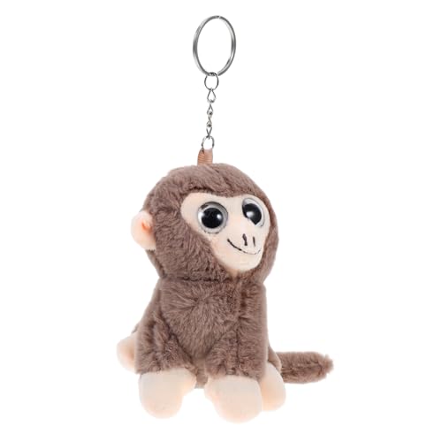 FOMIYES Niedlicher Affe Plüsch Schlüsselanhänger Weiches Kuscheltier Anhänger Für Taschen Rucksack Handy Charm Niedlicher Tieranhänger von FOMIYES
