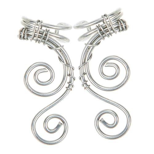 FOMIYES Non Pierced Clip Ohrringe für Mädchen Handgefertigte Elfen Ohr Clips Punk Gothic Stil Ear Cuff Vintage Ohrschmuck Leicht Anzulegen Ohrringe für Abendkleider von FOMIYES