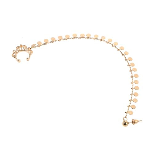 FOMIYES Non piercing Nasenring Ohrstecker mit Goldfarbenen Glitzernden Quasten Ohr Nasenschmuck für Damen Leicht Tragbar Modisch für Partys und Hochzeiten von FOMIYES