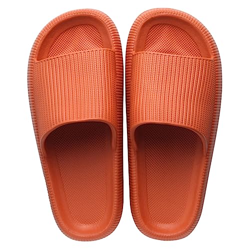 FOMIYES Non slip Massage Hausschuhe Damen Sommer Slipper Atmungsaktiv Leicht Rutschfest Offen Zehen für Dusche und Zuhause Komfortabler Badeschuh in Orange von FOMIYES