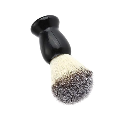 FOMIYES Nylon Rasierpinsel mit Synthetischen Borsten Weiche Kosmetik und Rasierbürste für Herren Schnelltrocknend mit Robustem Resin Griff und Sockel Geeignet für Nassrasur und Tägliche von FOMIYES