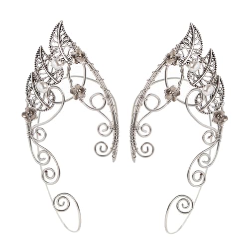 FOMIYES Ohrmanschette aus Kupfer nicht Durchbohrt Bequemer Clip Ohrschmuck für Damen Modisches Blattdesign Langlebig Stilvoll und Vielseitig als Ear Accessory Geeignet von FOMIYES