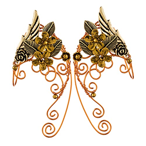 FOMIYES Ohrmanschetten Ohrclips im Elfenstil Handgefertigte Ear Wraps Piercing Ohrschmuck für Mädchen und Frauen Einzigartiges Design für Besondere Anlässe und Cosplay von FOMIYES