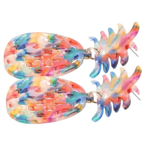 FOMIYES Ananas Ohrhänger Damen Schmuck Aus Acryl Modische Ohrringe Für Frauen Mit Ausgehöhltem Design Leichtgewichtig Für Alltag Und Party von FOMIYES