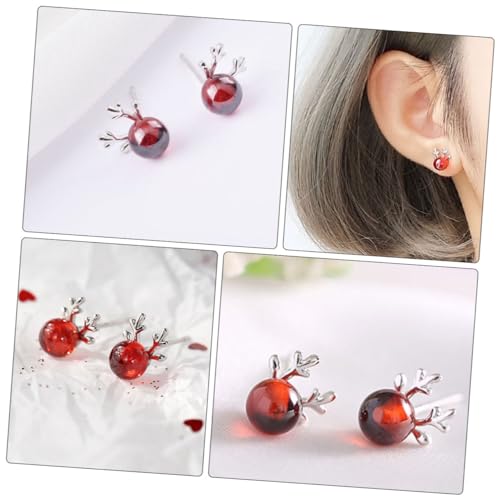 FOMIYES Ohrstecker Damen Elch Design Silber mit Einfache Weihnachts Ohrringe Hautfreundliche Schmuckaccessoires für Besondere Anlässe und Geschenkidee von FOMIYES