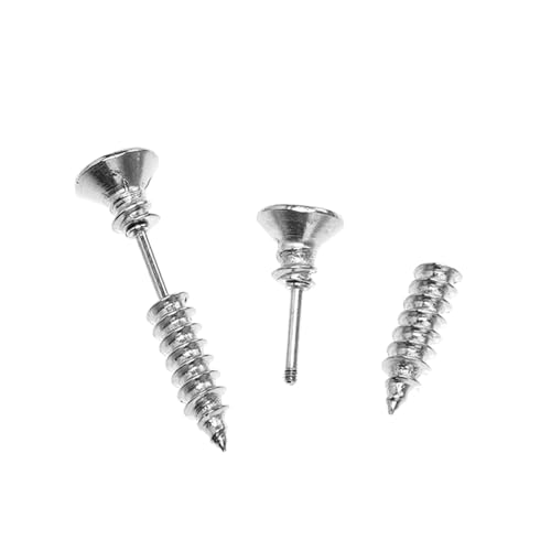 FOMIYES Ohrstecker Schraubverschluss Punk Style Schraubgewinde Ohrschmuck Unisex Modisch Langlebig Chic für Büro Konzert Bühne von FOMIYES