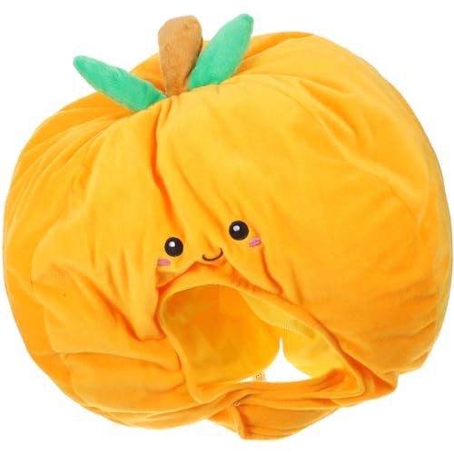 FOMIYES Orange Kapuzenmütze Lustig Cosplay-plüschmütze Hüte Party Erwachsene Karikatur Orangefarbene Kopfbedeckung Hut Aus Fruchtplüsch Neuheit Hut Plüsch Und Pp Baumwolle Zufällige Farbe von FOMIYES