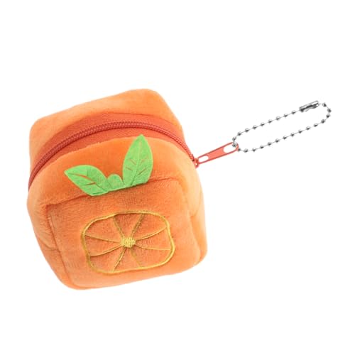 FOMIYES Plüsch-geldbörse in Orangener Farbe Mini-plüsch-Make-up-Tasche Für Frauen Süße Geldbörse Für Mädchen Aufbewahrungstasche Für Lippenstifte Kopfhörer Kleine Gegenstände von FOMIYES