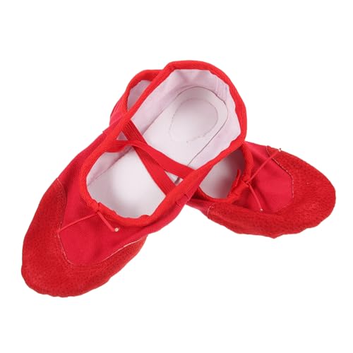 FOMIYES PU Ballettschuhe mit Rutschfester Sohle und Elastischem Band Flexible Tanzschläppchen für Mädchen und Erwachsene Weiche Gymnastikschuhe für Yoga Ballett und Verschiedene Tanzstile von FOMIYES
