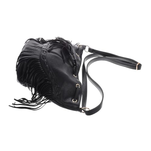 FOMIYES PU Crossbody Bag mit Quasten Modische Bucket Bag für Damen Vielseitige Schultertasche aus Polyester Langlebig und Leicht zu Reinigen Perfekter Begleiter für Freizeit und Outdoor von FOMIYES