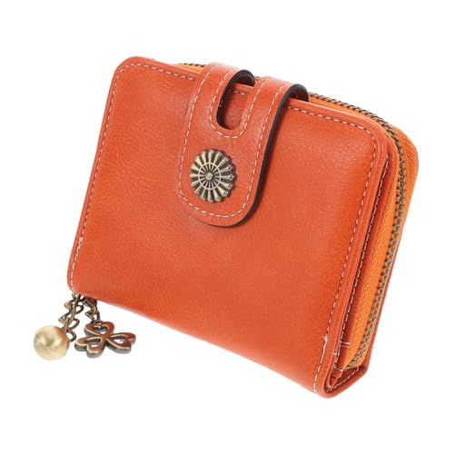 FOMIYES PU Damen Geldbörse Klein Bifold Portemonnaie mit Reißverschluss Kartenetui und Kettenanhänger Kompakte Frische Kurzform Münzfach Brieftasche für Alltag und FOMIYES PU Damen Geldbörse Klein Bifold Portemonnaie mit Reißverschluss Kartenetui und Kettenanhänger Kompakte Frische Kurzform Münzfach Brieftasche für Alltag und von FOMIYES