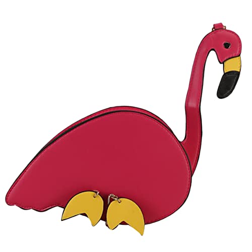 FOMIYES PU Flamingo Schultertasche Damen Leichte Kreative Umhängetasche mit Witzigem Cartoon Design Modisch und Kompakt für Alltag Shopping und Freizeit von FOMIYES