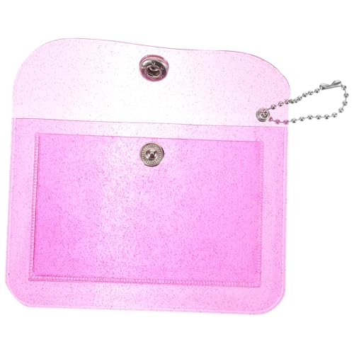 FOMIYES PVC Geldbörse Damen Mini Münzfach Portemonnaie mit Druckknopf Transparentes Kunststoff Portemonnaie für Karten Lippenstift und Kleingeld Leicht und Kompakt Damen Etui von FOMIYES