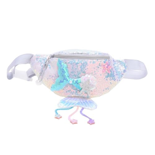 FOMIYES Pack Brusttasche Für Mit Pailletten Taille Funkelnd Bauchtasche Fanny Pailletten Chests Bag Dame Brusttasche Mit Pailletten Gürtel Reisen Polyester Silver von FOMIYES