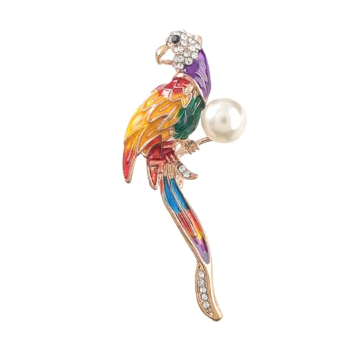 FOMIYES Parrot Form Brosche Legierung Farbige Tier Brosche für Frauen Anstecknadel für Kleidung Pullover Taschen und Hüte Auffälliger Schmuck mit Eleganten Rhinestones von FOMIYES