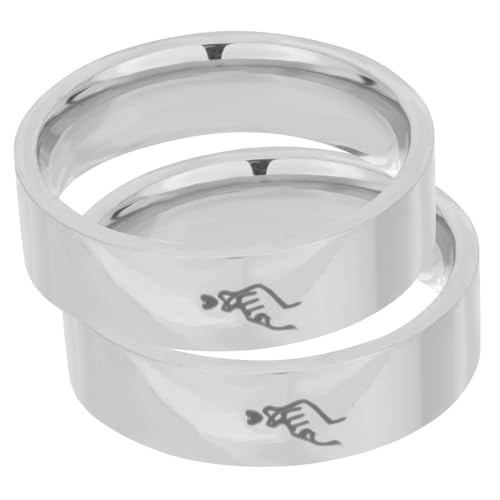 FOMIYES Partner Ringe Herz Design Verlobungsringe und Ihn Passende Freundschafts und Liebesringe mit Gravur und Modisch für Freunde von FOMIYES