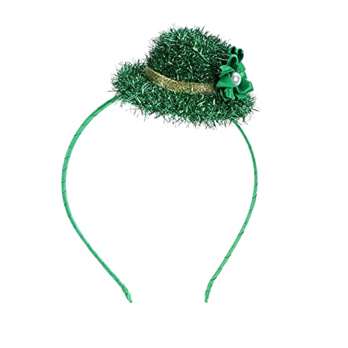 FOMIYES Patrick's Day Haarreif Grün Dekorativer Kopfschmuck mit Kleinem Hut Bequemer Stirnband für Festliche Irische Mottoparty Karneval Einheitsgröße von FOMIYES