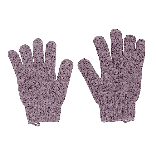 FOMIYES Peeling Handschuh Fünf Finger Doppelseitig Badehandschuh zum Peeling und Massage Dehnbar Einheitsgröße für Damen Herren und Sanftes Körperpeeling für Dusche und Sauna von FOMIYES