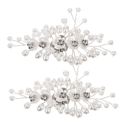 FOMIYES Perlen Blumen Schuhclips Hochzeit Brautschuh Schmuck Abnehmbare Pumps Verzierung Damen Accessoires für Party Abschlussball und Festliche Anlässe von FOMIYES