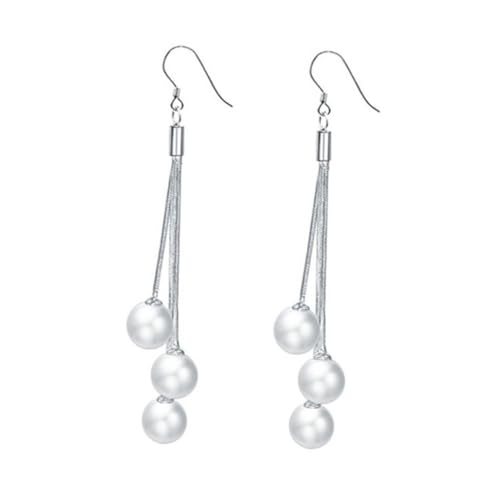 FOMIYES Perlen Quasten Ohrringe Damen Hängend Leicht Elegant Alloy Schmuck Für Teen Mädchen Alltag Party Hochzeit von FOMIYES
