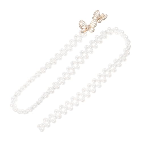 FOMIYES Perlen Taillenkette für Damen Eleganter Hochzeitsgürtel mit Schärpe für Brautjungfern Stilvolles Accessoire für Partys Festivals Besondere Anlässe von FOMIYES
