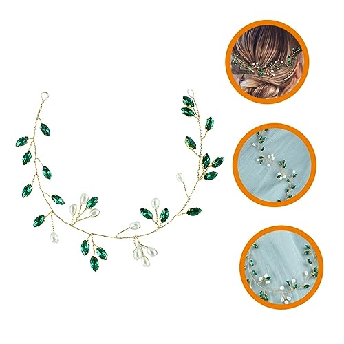 FOMIYES Perlen und Strass Haarschmuck für Braut Damen Eleganter Handgefertigter Brautschmuck Bequemer Haarreif für Hochzeit Party Ball und Festliche Anlässe von FOMIYES