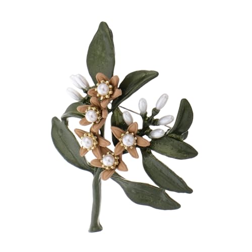 FOMIYES Perlenbrosche Anstecknadel für Damen Blumendekor Hochwertige Verarbeitung Vielseitiges Accessoire für Pullover Anzüge und Kleider Stilvolle Corsage Schmuck von FOMIYES
