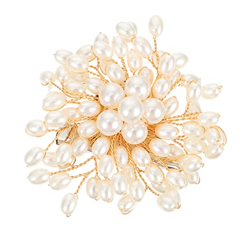 FOMIYES Hochzeitsbrosche Damen Zinklegierung Perlenanstecknadel Corsage für Braut und Abendkleid von FOMIYES