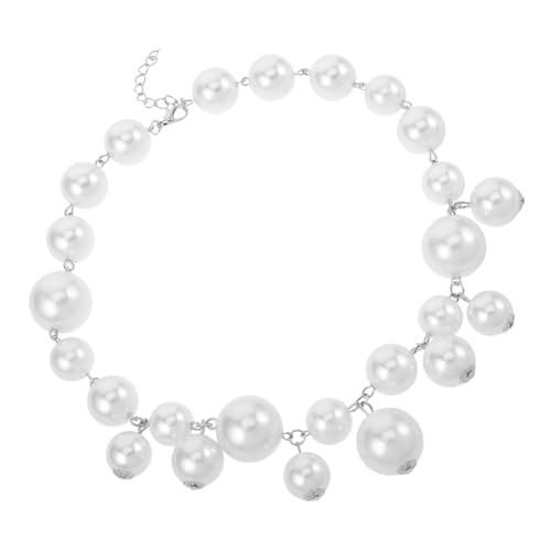 FOMIYES Perlenkette Damen Vintage Imitation Perlen Choker Halskette Französischer Retro Stil Für Braut Accessoires Karneval Feier Beach Party FOMIYES Perlenkette Damen Vintage Imitation Perlen Choker Halskette Französischer Retro Stil Für Braut Accessoires Karneval Feier Beach Party von FOMIYES