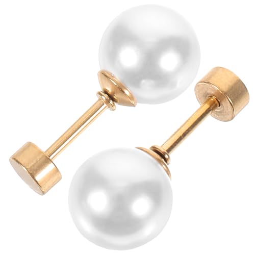 FOMIYES Perlenohrringe Ohrstecker Damen Schmuck Poliert Glänzend Vielseitig für Alltag Hochzeit Party von FOMIYES