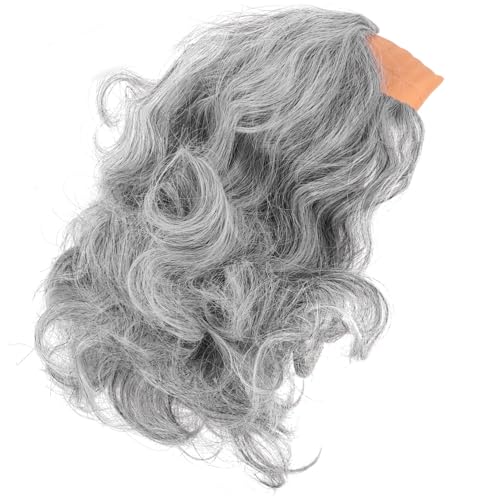 FOMIYES Perücke Kahl Grau Chemische Faser von FOMIYES