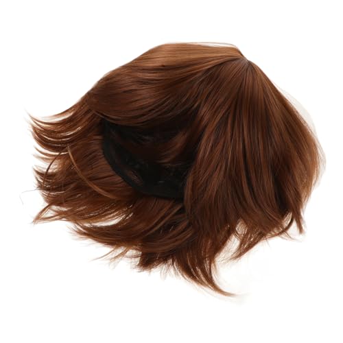 FOMIYES Perücke Requisiten Perücken Für Cosplay Dame Party Bob Realistisch Vi Charmant Gerade Perücke Modisches Kunsthaar Hochtemperaturdraht Light Brown von FOMIYES