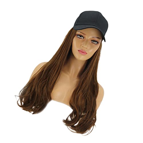 FOMIYES Perückenkappe Kopfbedeckung Erweiterungen Frauenhut U-Teil-Perücke aus Echthaar Frau Hüte Mode Braun lockige Perücken für Frauen lange Perücken für Frauen Haarkappe für Perücken von FOMIYES