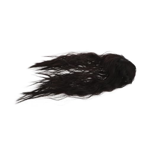 FOMIYES Perückenstück Damen Perücken Perücke Haarteil Kunsthaar für den täglichen Gebrauch Haarpflaster für Frauen Glatze gefälschte Perücken falsche Haare Hochtemperaturdraht Schwarz von FOMIYES